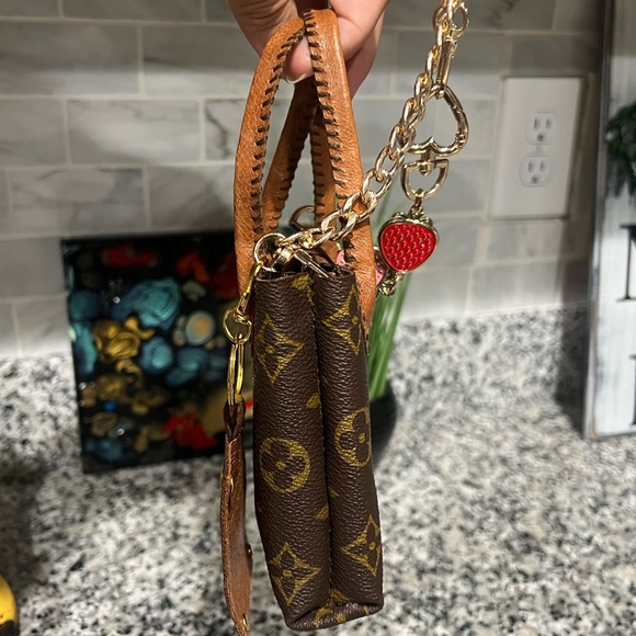 🤎 Micro Mini handmade Louis Vuitton Monogram Tote with non-brand chain 🤎 - Picture 9 of 15